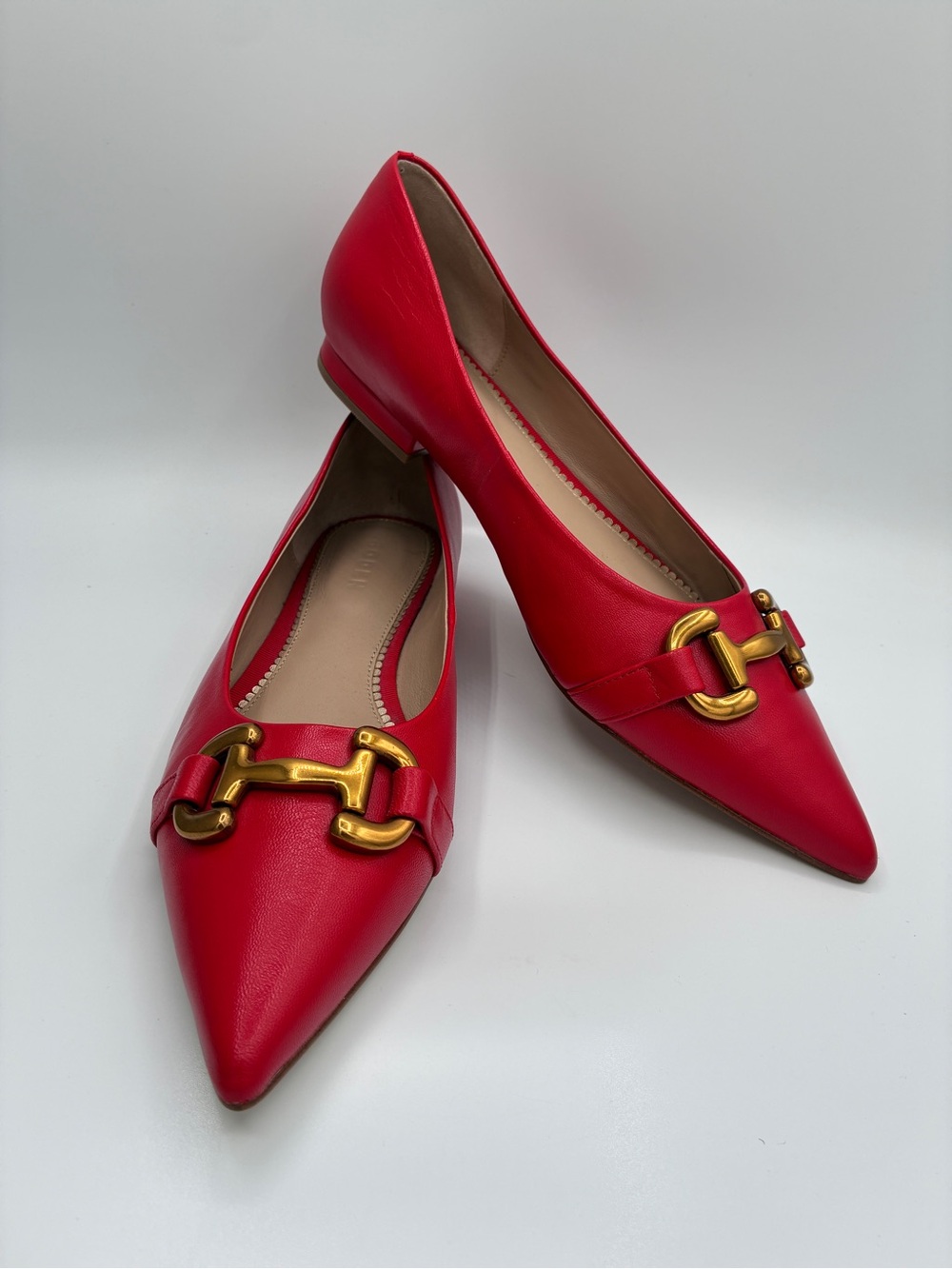 Boden Iris Snaffle Ballet Flat with Gold Snaffle Detail